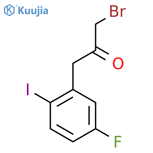 1-Bromo-3-(5-fluoro-2-iodophenyl)propan-2-one structure