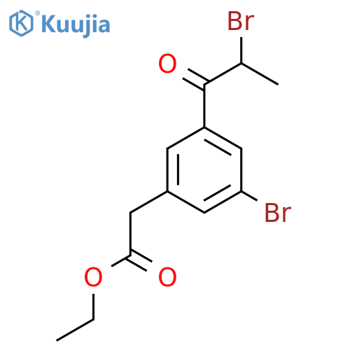 Ethyl 3-bromo-5-(2-bromopropanoyl)phenylacetate structure