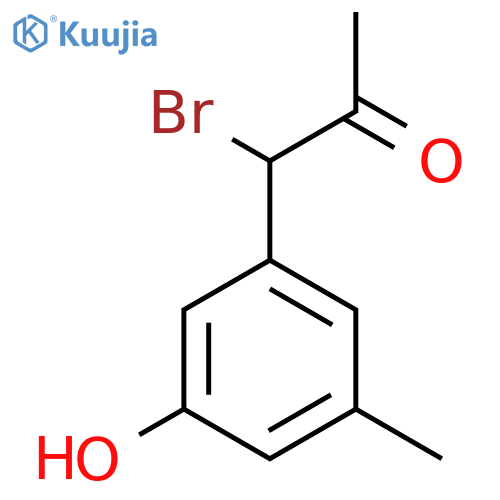 3-(1-Bromo-2-oxopropyl)-5-methylphenol structure