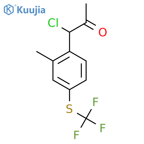 2-(1-Chloro-2-oxopropyl)-5-(trifluoromethylthio)toluene structure
