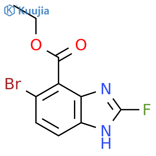 Ethyl 5-Bromo-2-fluoro-1H-benzimidazole-4-carboxylate structure