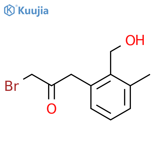 2-(3-Bromo-2-oxopropyl)-6-methylbenzyl alcohol structure