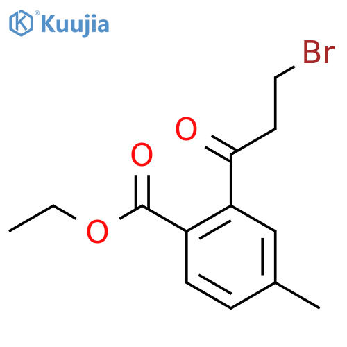 Ethyl 2-(3-bromopropanoyl)-4-methylbenzoate structure