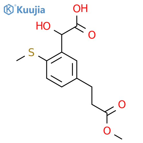 5-(3-Methoxy-3-oxopropyl)-2-(methylthio)mandelic acid structure
