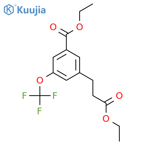 Ethyl 3-(3-ethoxy-3-oxopropyl)-5-(trifluoromethoxy)benzoate structure