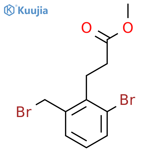Methyl 3-(2-bromo-6-(bromomethyl)phenyl)propanoate structure
