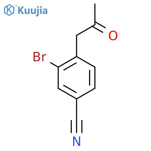 1-(2-Bromo-4-cyanophenyl)propan-2-one structure