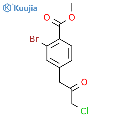 Methyl 2-bromo-4-(3-chloro-2-oxopropyl)benzoate structure