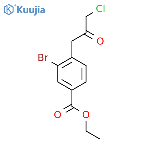 Ethyl 3-bromo-4-(3-chloro-2-oxopropyl)benzoate structure