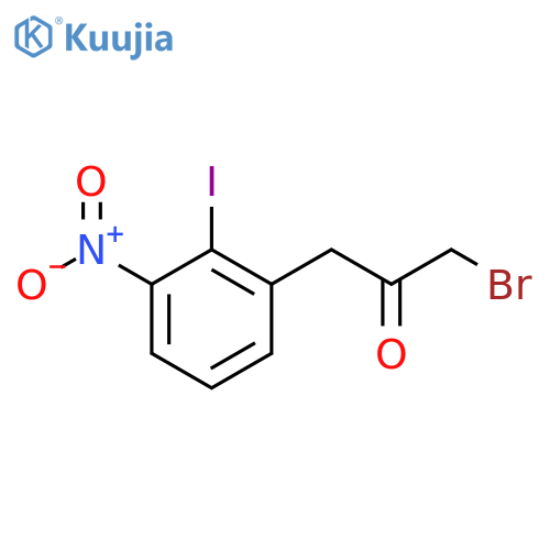1-Bromo-3-(2-iodo-3-nitrophenyl)propan-2-one structure