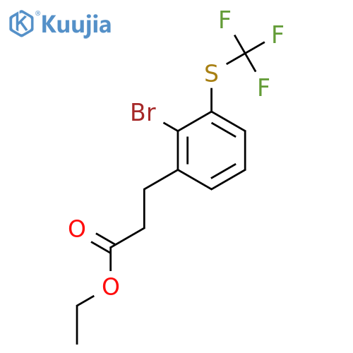 Ethyl 3-(2-bromo-3-(trifluoromethylthio)phenyl)propanoate structure