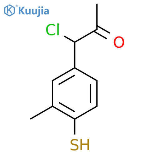 4-(1-Chloro-2-oxopropyl)-2-methylthiophenol structure