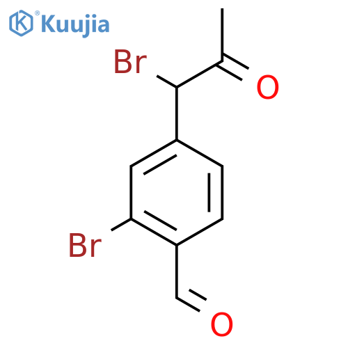 2-Bromo-4-(1-bromo-2-oxopropyl)benzaldehyde structure