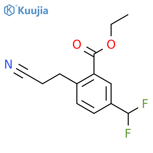 Ethyl 2-(2-cyanoethyl)-5-(difluoromethyl)benzoate structure