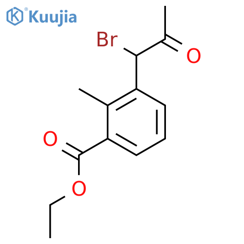 Ethyl 3-(1-bromo-2-oxopropyl)-2-methylbenzoate structure