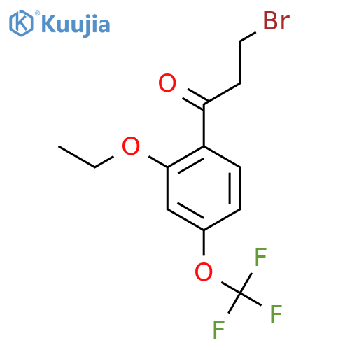 3-Bromo-1-(2-ethoxy-4-(trifluoromethoxy)phenyl)propan-1-one structure