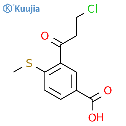 3-(3-Chloropropanoyl)-4-(methylthio)benzoic acid structure