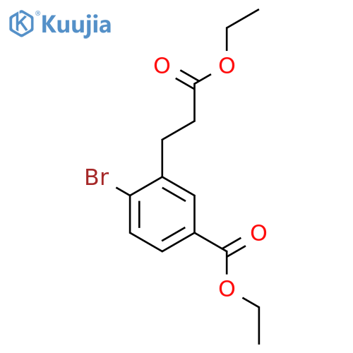 Ethyl 4-bromo-3-(3-ethoxy-3-oxopropyl)benzoate structure