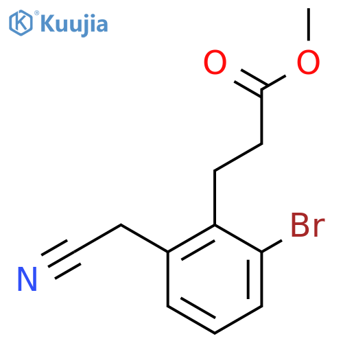 Methyl 3-(2-bromo-6-(cyanomethyl)phenyl)propanoate structure