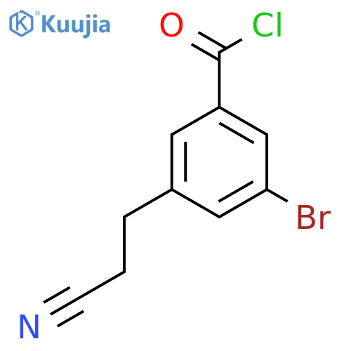 3-Bromo-5-(2-cyanoethyl)benzoyl chloride structure
