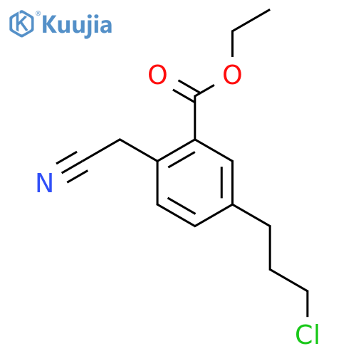 Ethyl 5-(3-chloropropyl)-2-(cyanomethyl)benzoate structure