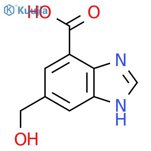 6-Hydroxymethyl-1H-benzimidazole-4-carboxylic acid structure
