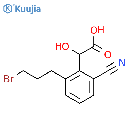 2-(3-Bromopropyl)-6-cyanomandelic acid structure