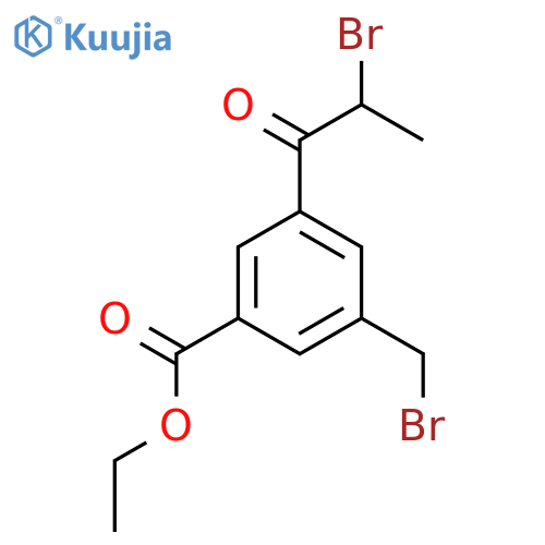 Ethyl 3-(bromomethyl)-5-(2-bromopropanoyl)benzoate structure