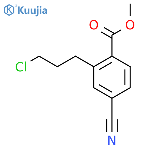 Methyl 2-(3-chloropropyl)-4-cyanobenzoate structure