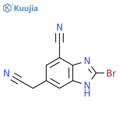 2-Bromo-4-cyano-1H-benzimidazole-6-acetonitrile structure