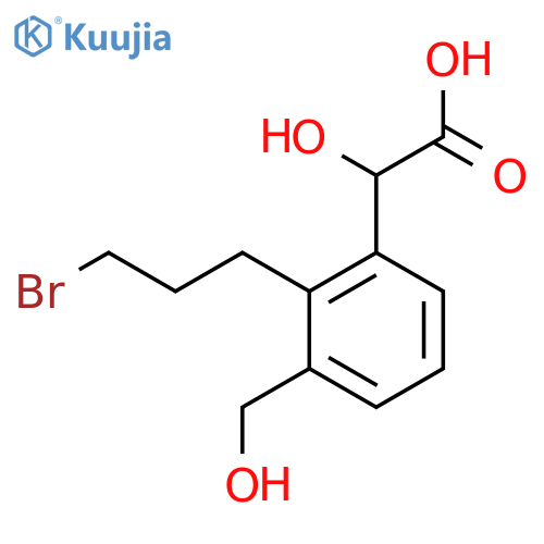 2-(3-Bromopropyl)-3-(hydroxymethyl)mandelic acid structure
