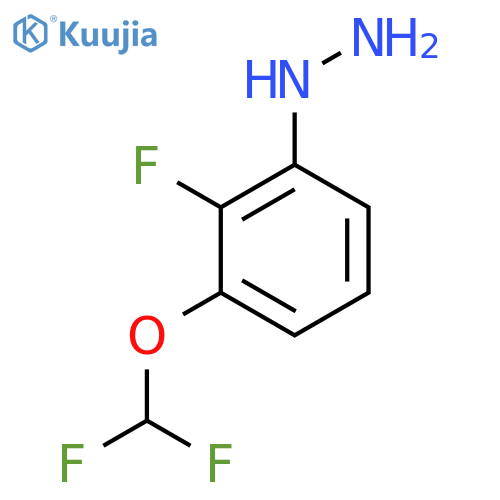 3-(Difluoromethoxy)-2-fluorophenylhydrazine structure