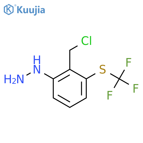 2-Hydrazinyl-6-(trifluoromethylthio)benzyl chloride structure