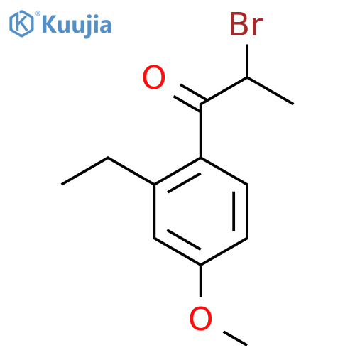 2-Bromo-1-(2-ethyl-4-methoxyphenyl)propan-1-one structure