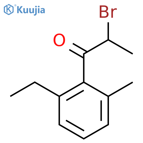2-Bromo-1-(2-ethyl-6-methylphenyl)propan-1-one structure