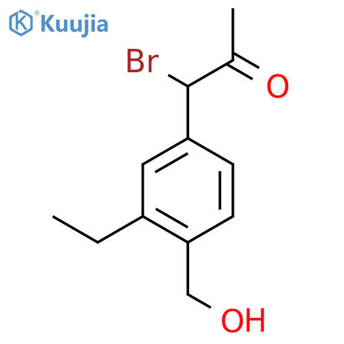 1-Bromo-1-(3-ethyl-4-(hydroxymethyl)phenyl)propan-2-one structure