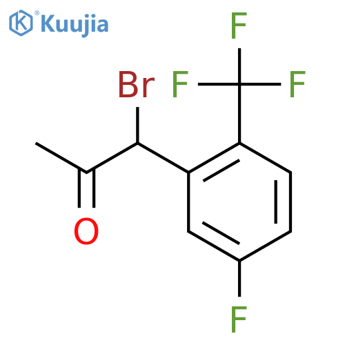 1-Bromo-1-(5-fluoro-2-(trifluoromethyl)phenyl)propan-2-one structure