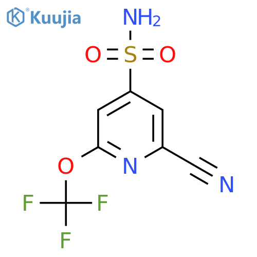 2-Cyano-6-(trifluoromethoxy)pyridine-4-sulfonamide structure