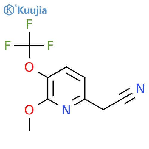 2-Methoxy-3-(trifluoromethoxy)pyridine-6-acetonitrile structure