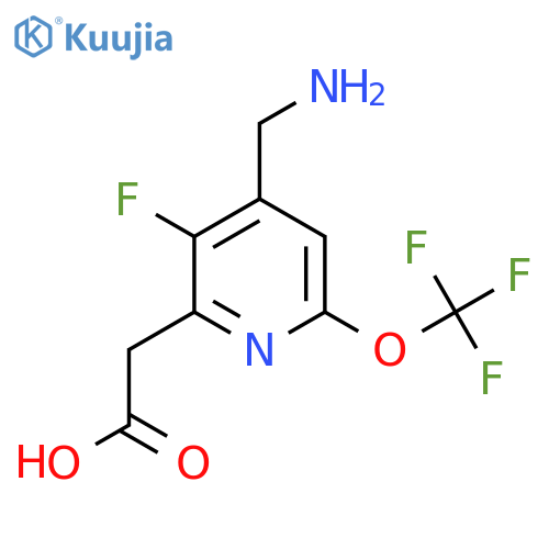 4-(Aminomethyl)-3-fluoro-6-(trifluoromethoxy)pyridine-2-acetic acid structure