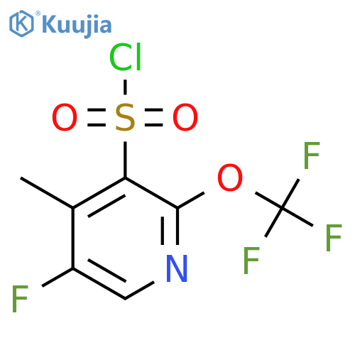 5-Fluoro-4-methyl-2-(trifluoromethoxy)pyridine-3-sulfonyl chloride structure