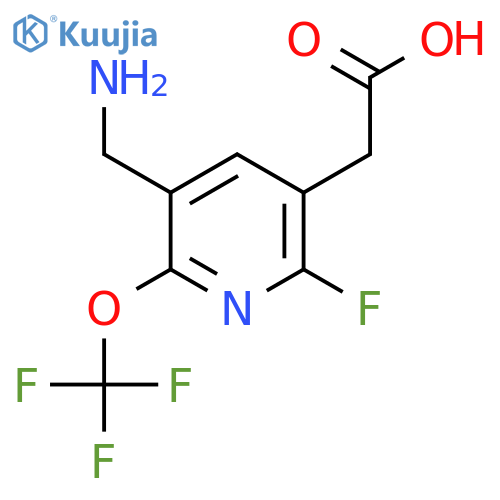 3-(Aminomethyl)-6-fluoro-2-(trifluoromethoxy)pyridine-5-acetic acid structure