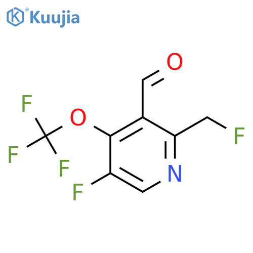5-Fluoro-2-(fluoromethyl)-4-(trifluoromethoxy)pyridine-3-carboxaldehyde structure