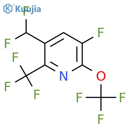 3-(Difluoromethyl)-5-fluoro-6-(trifluoromethoxy)-2-(trifluoromethyl)pyridine structure