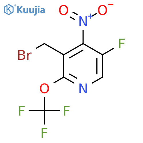 3-(Bromomethyl)-5-fluoro-4-nitro-2-(trifluoromethoxy)pyridine structure