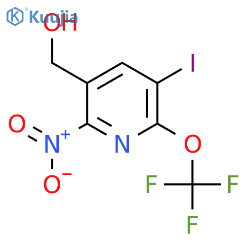 3-Iodo-6-nitro-2-(trifluoromethoxy)pyridine-5-methanol structure