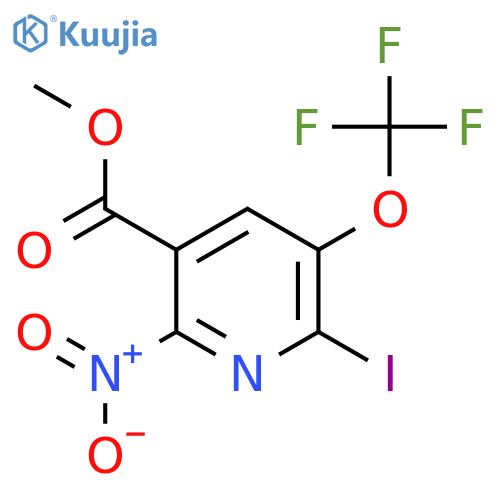 Methyl 2-iodo-6-nitro-3-(trifluoromethoxy)pyridine-5-carboxylate structure