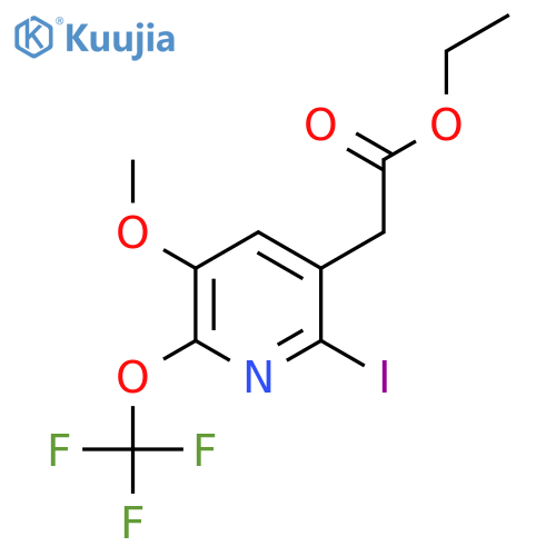 Ethyl 2-iodo-5-methoxy-6-(trifluoromethoxy)pyridine-3-acetate structure