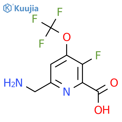 6-(Aminomethyl)-3-fluoro-4-(trifluoromethoxy)pyridine-2-carboxylic acid structure