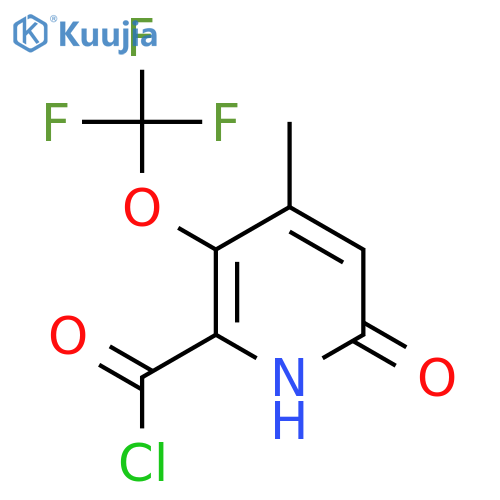 6-Hydroxy-4-methyl-3-(trifluoromethoxy)pyridine-2-carbonyl chloride structure